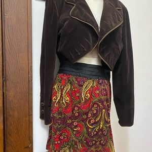 Floral Corduroy skirt